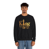 Unisex Heavy Blend™ Crewneck Sweatshirt - 'Black King' Design - Stylish Streetwear for Kings