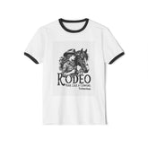 Rodeo Cowgirl Ringer T-Shirt - Unisex Cotton Tee for Western Lovers