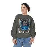 Fearless Lion Unisex Garment-Dyed Sweatshirt - Bold Graphic Apparel for Inspiring Confidence