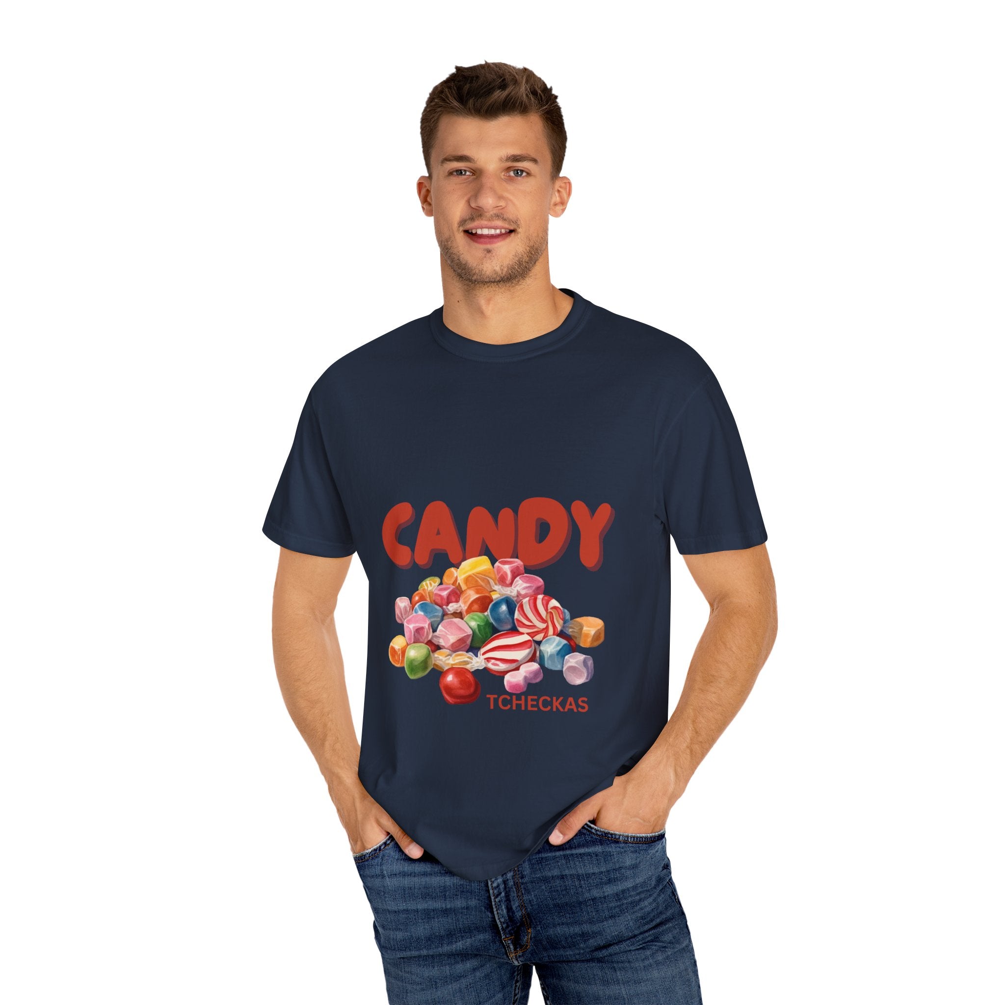 Whimsical Candy Unisex Garment-Dyed T-Shirt