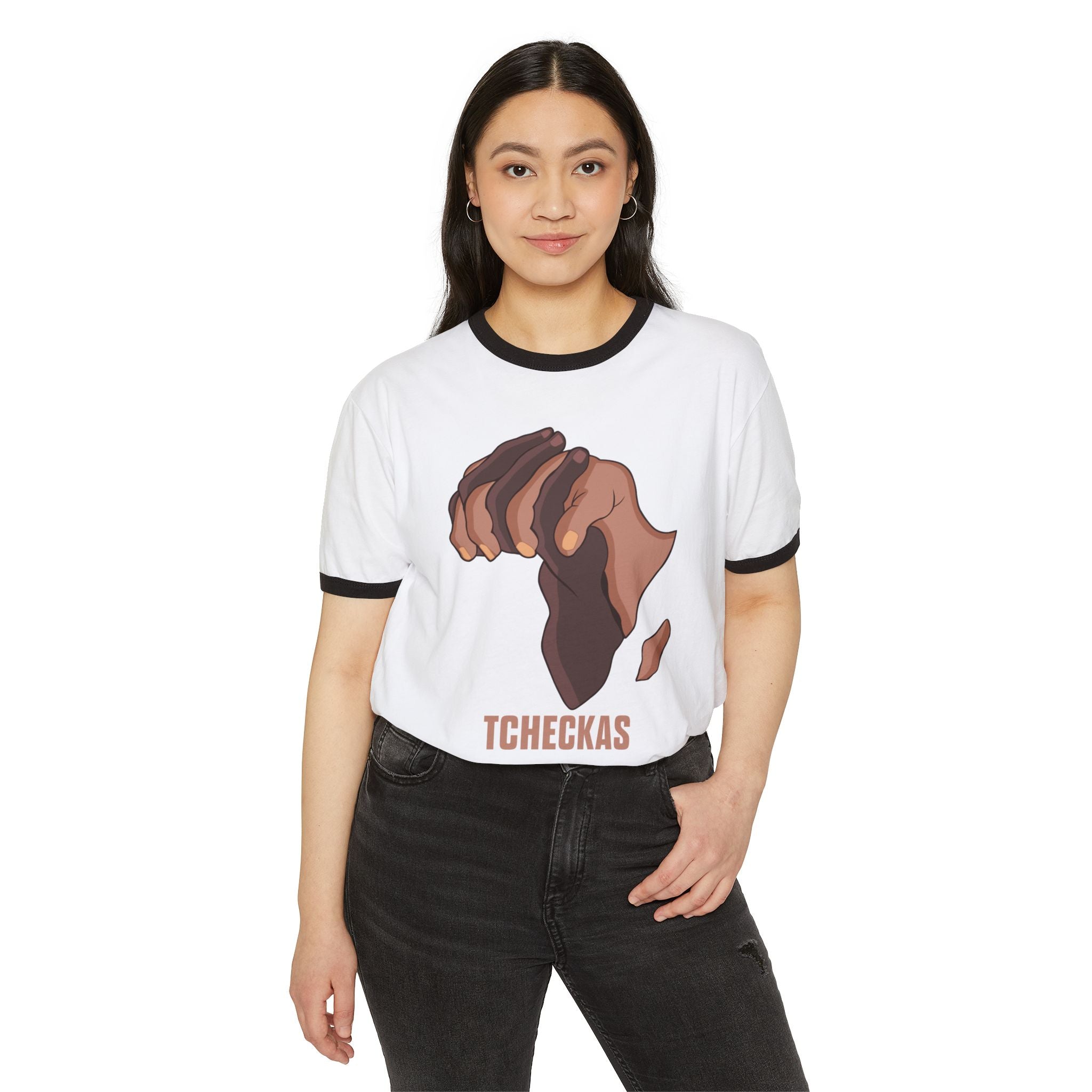 African History Ringer T-Shirt - TCHECKAS Design for Cultural Pride