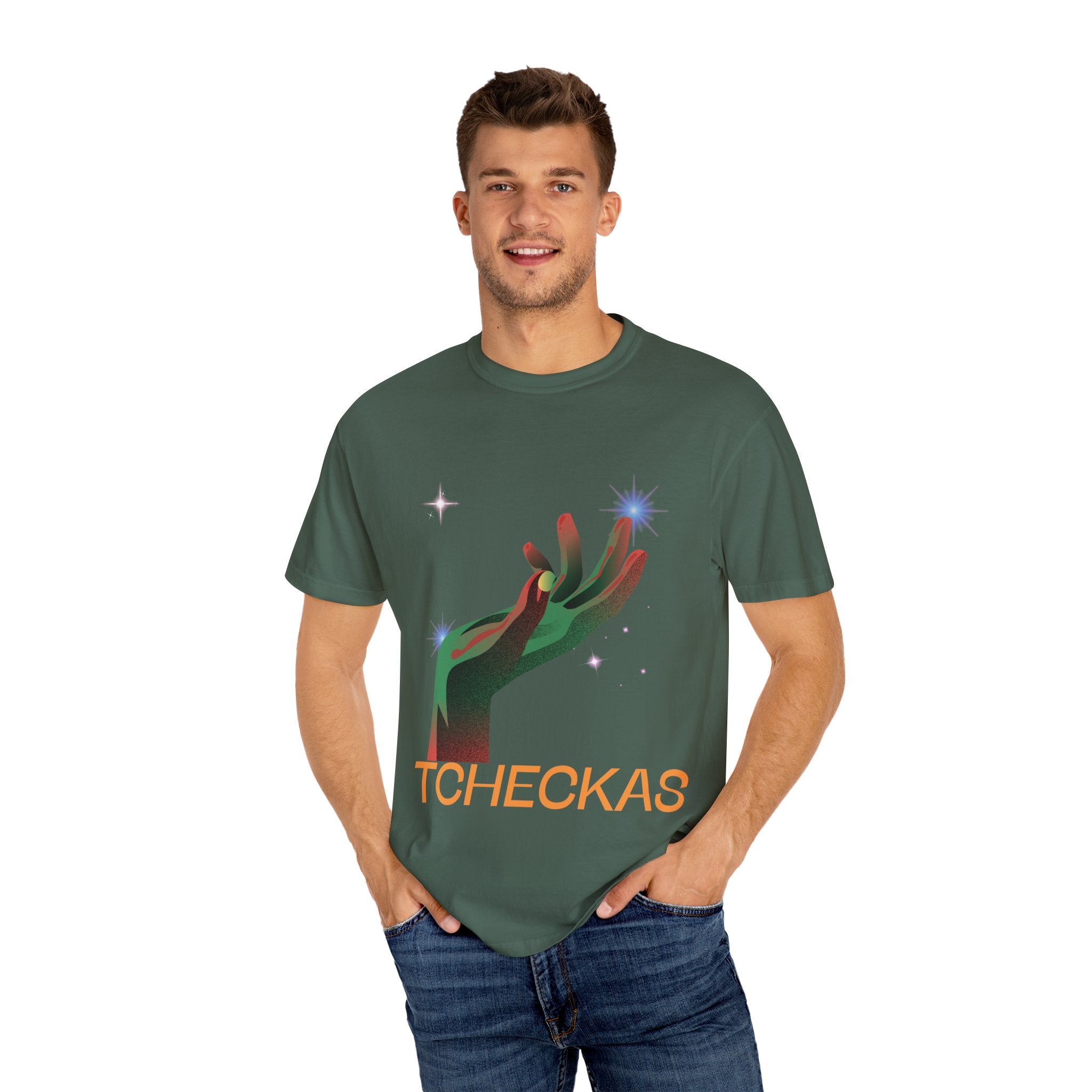 Artistic Unisex T-Shirt with Hand Design - Perfect for Casual Wear and Unique Gifts